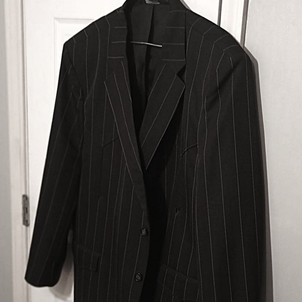 Buffalo Country Men Western Wear Black With Tan Striped Jacket  44R